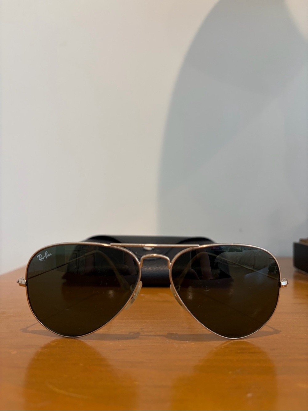 Ray-Ban Aviator Sunglasses Gold Frame with Dark Green Lenses